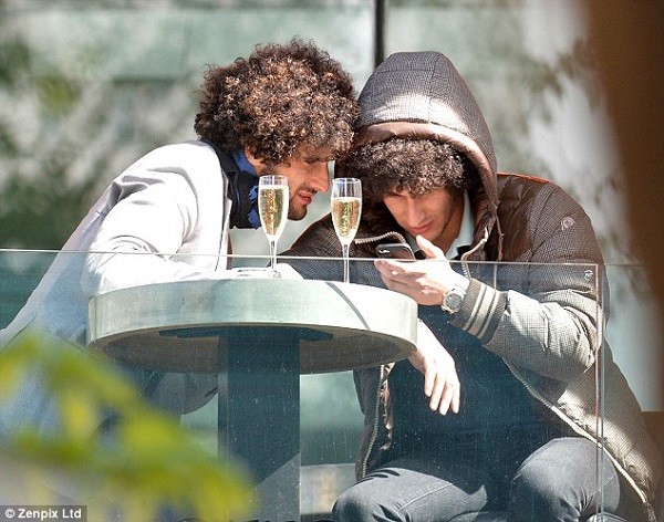 Following Manchester United's 3-0 loss against Everton, Fellaini spent Tuesday chilling out with his brother