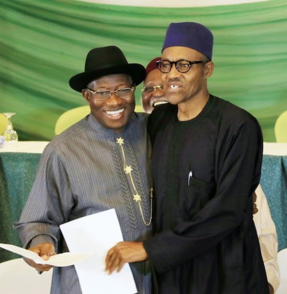 Goodluck Jonathan and Muhammadu Buhari