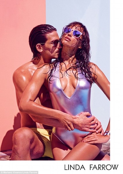 Linda Farrow eyewear's Spring Summer 15 campaign shows Irina get close to Jarrod Scott