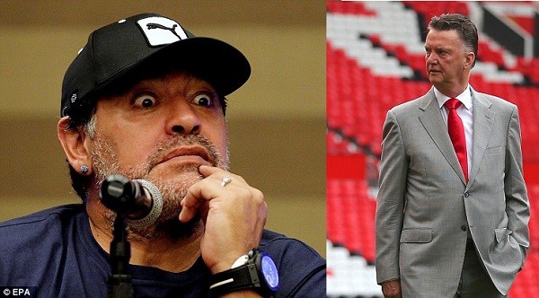 Maradona, speaking during a press conference in Colombia, said Van Gaal 'is not a nice guy'