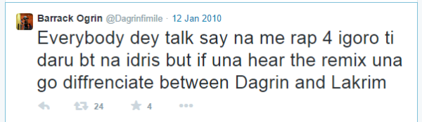 Great tweets by Dagrin
