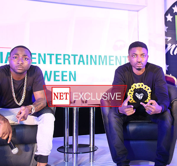 (Davido and Shizzi at the 2015 Nigerian Entertainment Conference. Photo: FIled)