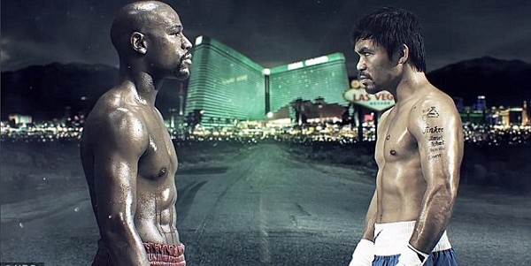 The official advert for Floyd Mayweather (left) vs Manny Pacquiao on pay per view has been released