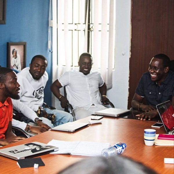 (Ice Prince, M.I, Bee-High t Chocolate City office. Photo: Chocolate City)