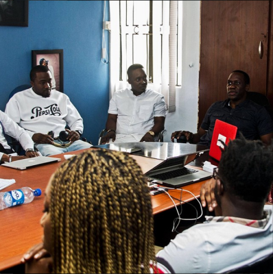 Ice Prince, M.I, Bee-High t Chocolate City office. Photo: Chocolate City)