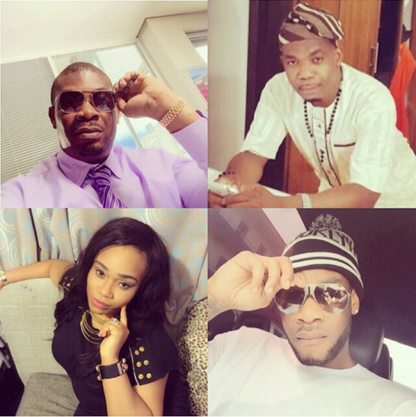Don Jazzy, James, Joy and D'prince. Photo: Instagram)