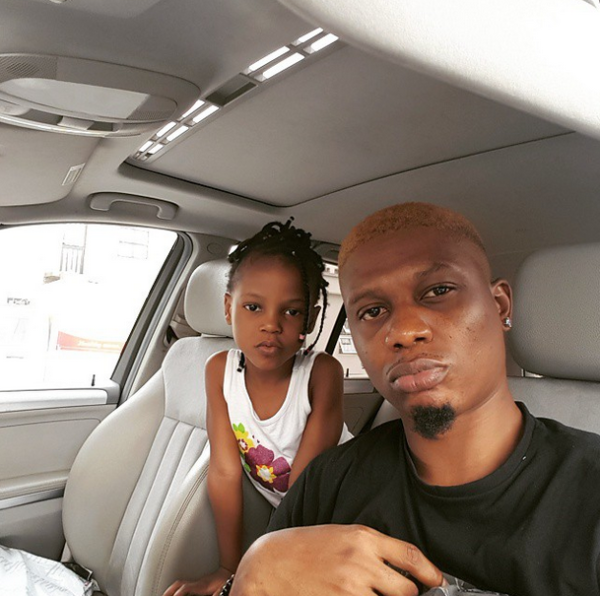 (Reminisce and his first daughter, Hafusa. Photo: Instagram)