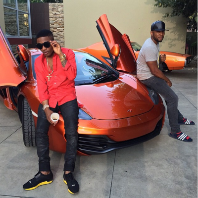 Wizkid rocking the shoe in South Africa