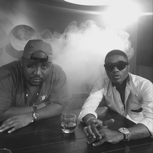 (Wizkid and Caper Nyovest on set of a new video. Photo: Instagram)