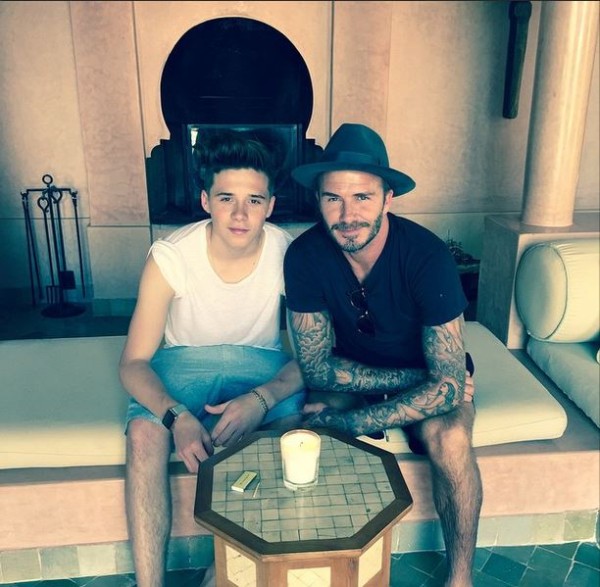 Brooklyn and David Beckham
