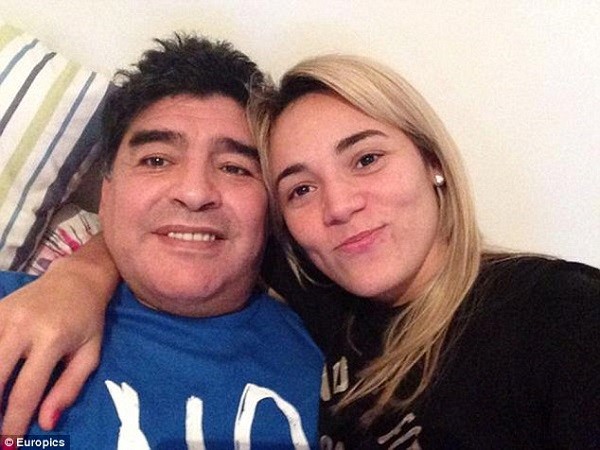 Maradona (left) visited Jordan with his fiance to provide support to Prince Ali Bin Al Hussein