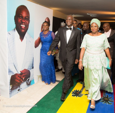 Fashola and wife arriving