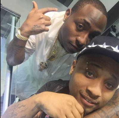 Davido and Bred on set