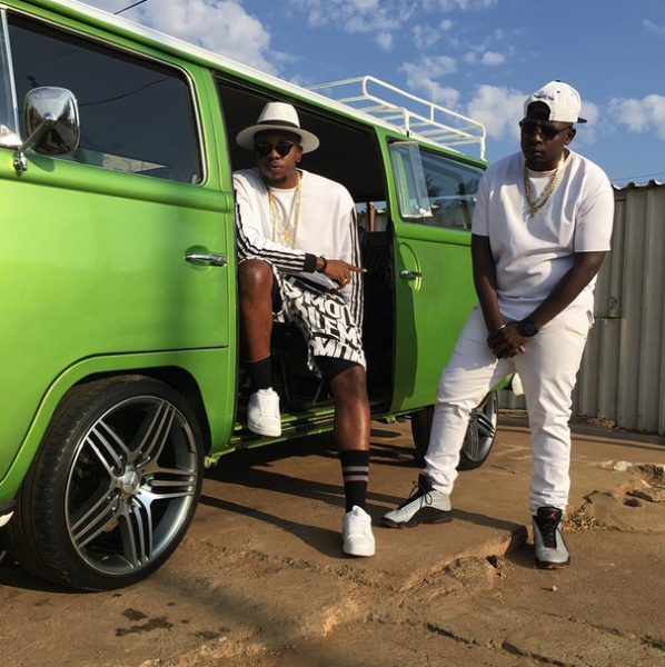 (Runtown and Dj Maphorisa on set. Photo: Instagram)