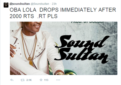 Sould Sultan finally gets 2000 retweets