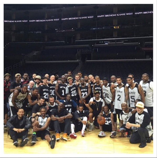 Everyone is seen in this photo, from Kanye West, Tyga, John Legend, Justin Bieber among others.