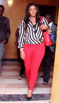 Fun photos from Omotola Jalade’s visit to Congo