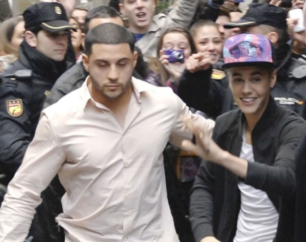 Justin Bieber's bodyguard, Hugh Hesny
