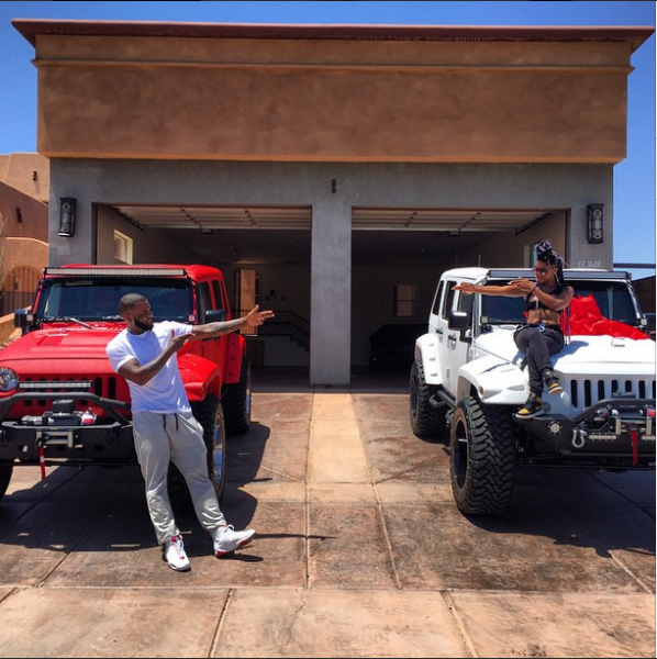 The Game surprises his personal assistant, Lolo with brand new SUV Wrangler. Photos: The Game