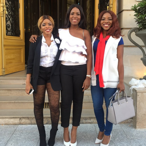 (Laura, Linda and Sandra Ikeji in Paris, France. Photo: Laura Ikeji)