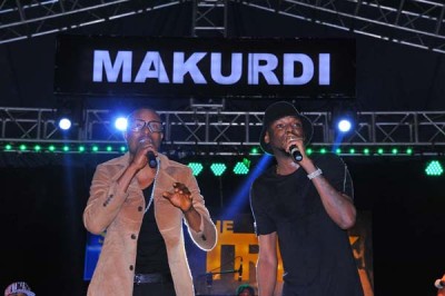 2face and Faze reunites at Star Trek in Makurdi. Photo: BHM