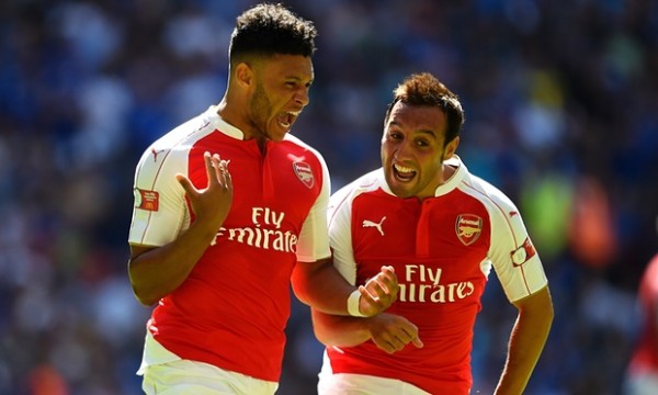 Alex Oxlade-Chamberlain and Santi Cazorla