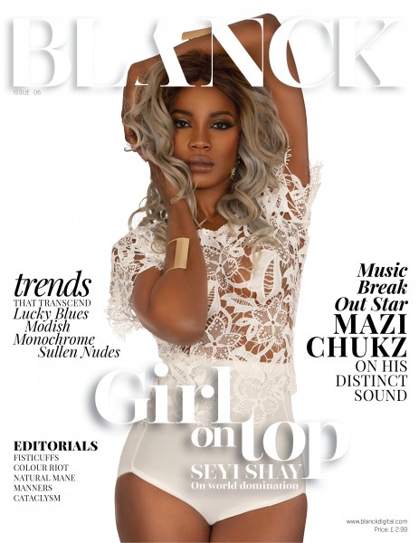(Seyi Shay on cover of Blanck Magazine. Photo: Blanck)