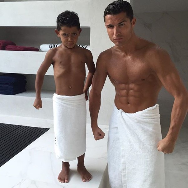 Cristiano Ronaldo and Cristiano Jnr