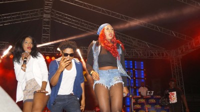 Cynthia Morgan and Seyi Shay onstage