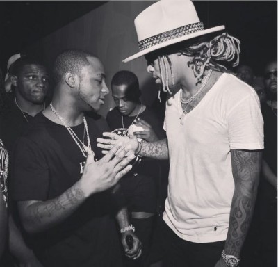 Davido and Future pictured grooving together last night. Photo: Davido/Instagram