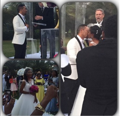 Majid Michel and wife renew vows. Photo: Joselyn Dumas/Instagram