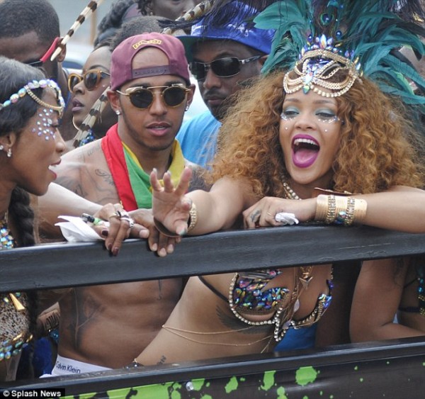 Rihanna and Lewis Hamilton