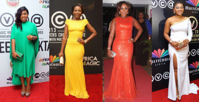 5 most stylish Nigerian actresses. Photo: BHM