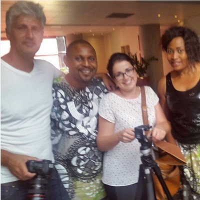 Saidi Balogun and crew of his new movie in Paris. Photo: Saidi Balogun