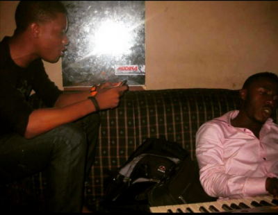 Wizkid in Samklef's studio way back. Photo: Samklef