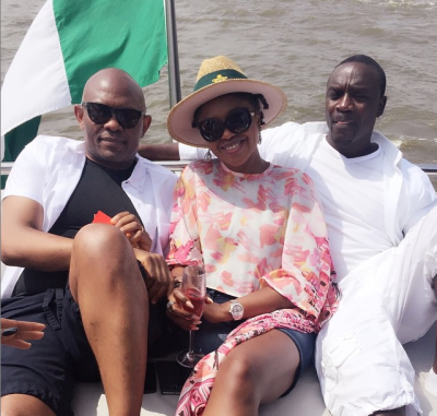 (Tony Elumelu, Omoni Oboli and Akon)