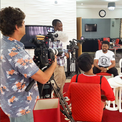 (CNN interviews Basketmouth. Photo: Instagram)