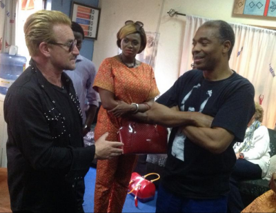 (Bono, Waje and Femi Kuti at The Shrine. Photo: Filed)