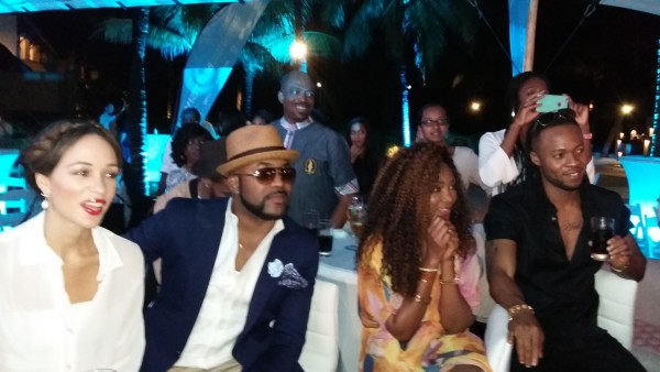 Eku Edewor, Banky w, Genevieve NNaji and Flavour in Mauritius. Photo: NET)