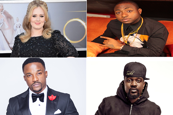 Adele, Davido, Iyanya, Sarkodie