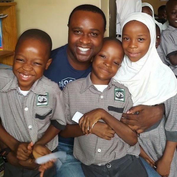 Femi Adebayo and his kids