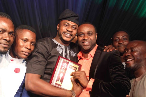 Odunlade Adekola and Femi Adebayo at the 2015 edition City People Entertainment Awards. Photo: eraveng