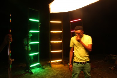 (Florish on set of 'Kopol'. Photo: Filed)