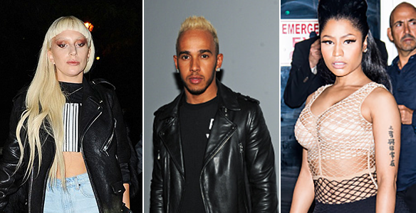 Lady Gaga, Lewis Hamilton and Nicki Minaj
