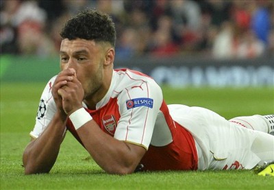 An Arsenal player laments after the team lost to Olympiacos. Photo: Goal.