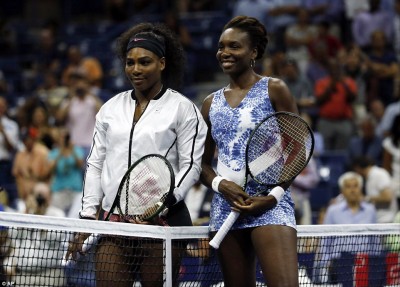 Sisters on and off-court, Serena and Venus Williams attract global accolades when paired against one another. Photo: AP