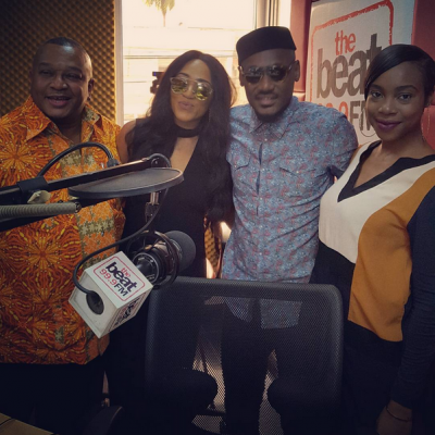 Olisa Adibua, Rukky Sanda, 2Face Idibia and Maria Okan. Photo: BeatFM)