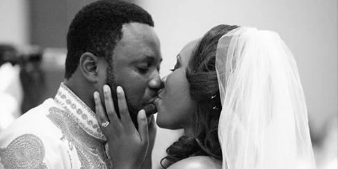 Mike Aremu marks another wedding anniversary with wife. Photo: Facebook