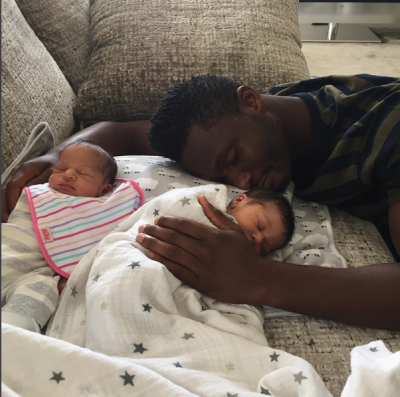 Mikel Obi and his twins