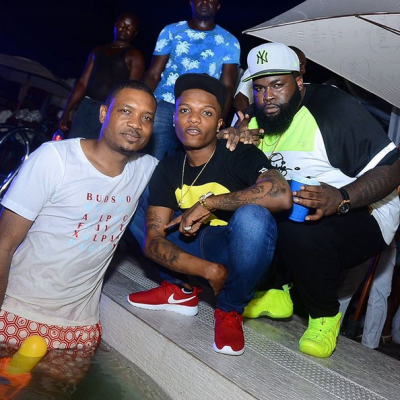 (Shina Peller, Wizkid and Special ED. Photo: QPP)